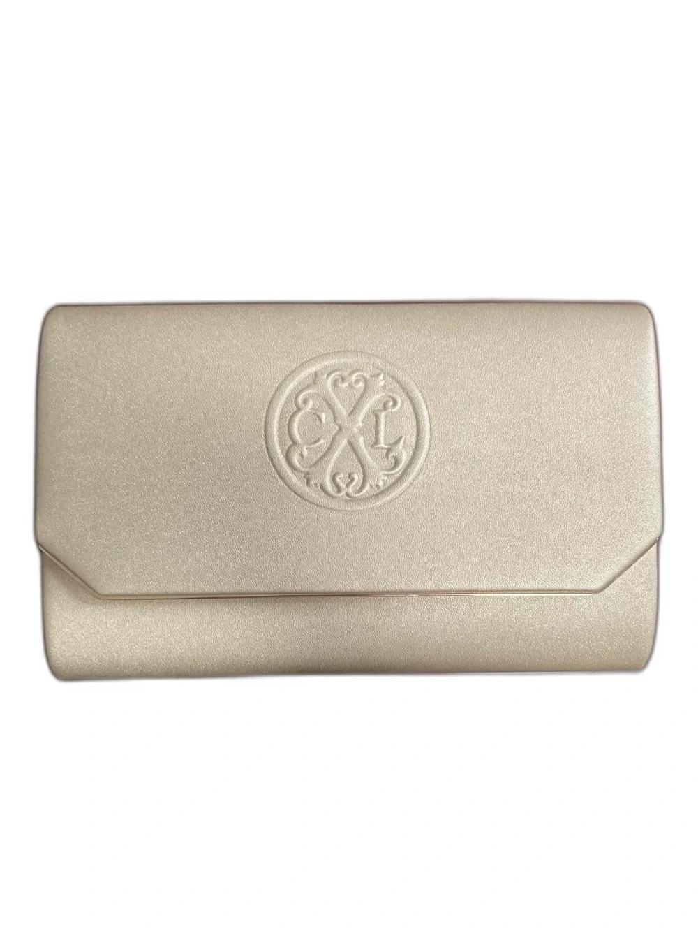Christian Lacroix Champagne Pearl Envelope Clutch